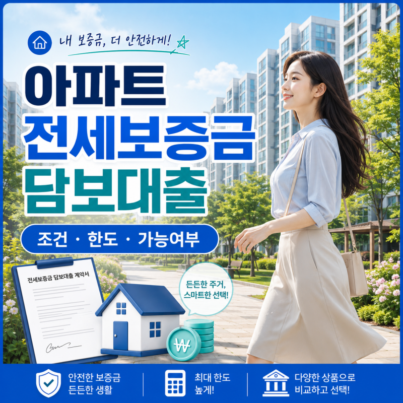 기존 아파트 전세대출이 있어도 보증금 담보를 추가로 대출 확인할 수 있을까