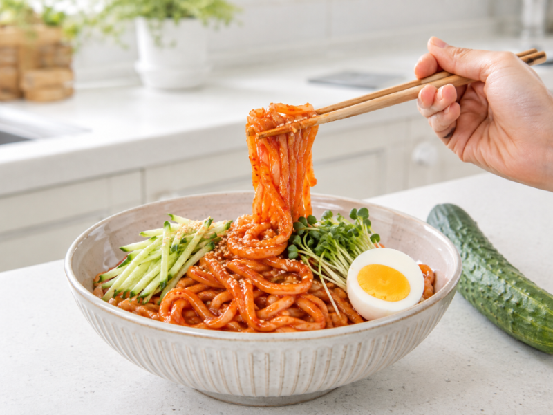 이성훈 냉비빔우동 만드는 법, 스트릿 레스토랑 파이터 새콤달콤 여름 비빔우동