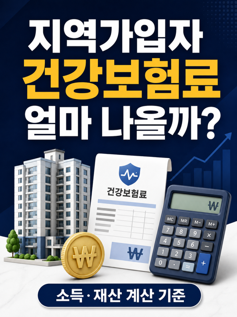 지역가입자 건강보험료 계산 기준 총정리, 소득·재산에 따라 건보료 얼마 나올까?