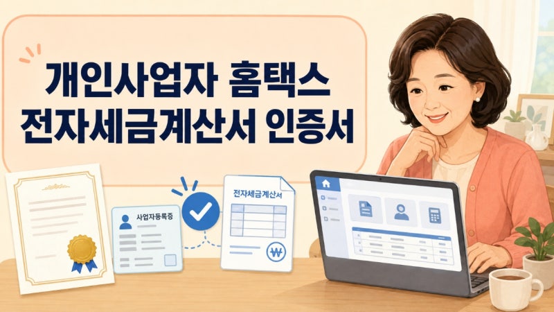 개인사업자 홈택스 전자세금계산서 인증서 발급방법 쉽게 따라 하기