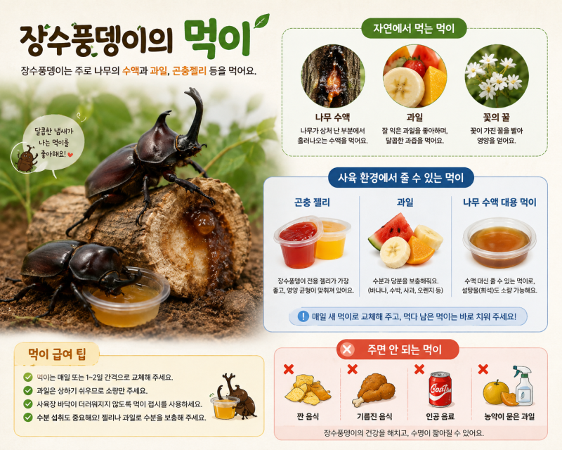 장수풍뎅이먹이 무엇을 줘야 할까? 곤충젤리부터 과일까지 꼭 알아야 할 3가지