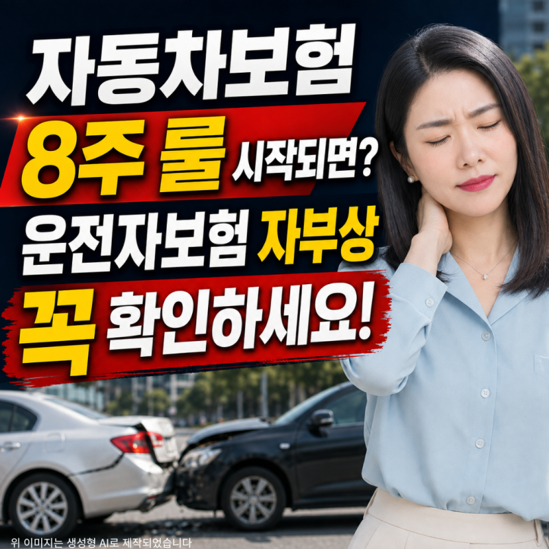 운전자보험 자기부상치료비 경상환자 8주룰 시행 대비하는 방법