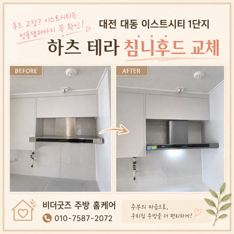 대전 대동 이스트시티 1단지 하츠 테라 침니후드