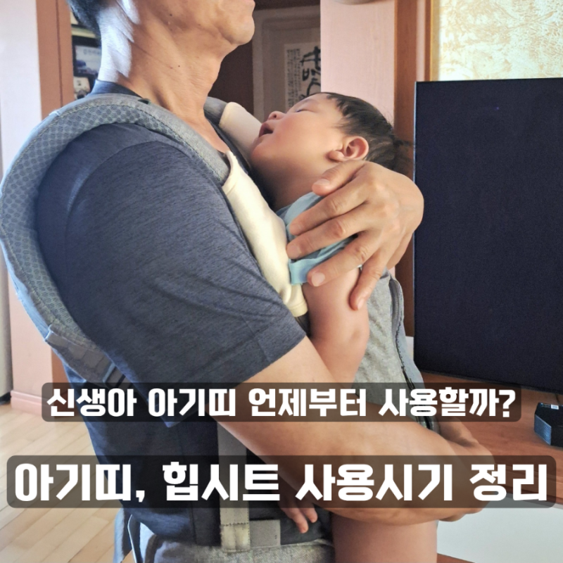 신생아 아기띠 착용시기 및 힙시트 언제부터?(개월수별 사용법)