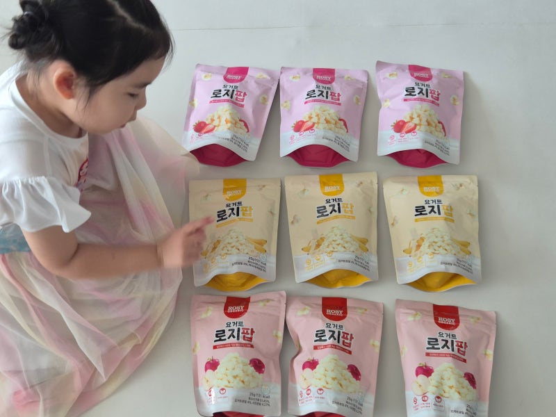 아기과자 로지오가닉 로지팝 추천, 바나나 딸기 사과맛 골라먹는 12개월 이상 돌아기 첫 스낵