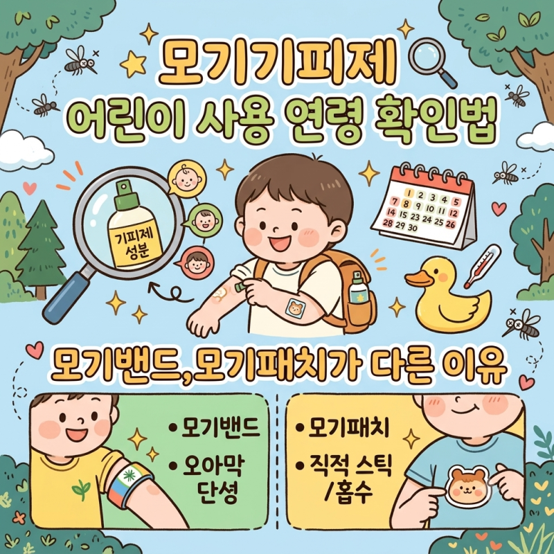 모기기피제 어린이 사용 연령 확인법, 모기밴드,모기패치가 다른 이유