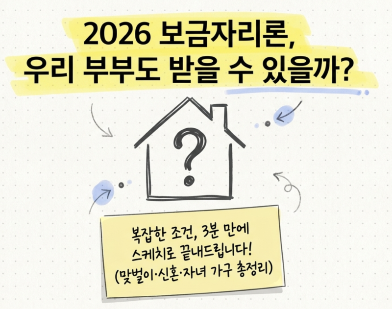 2026 보금자리론 소득기준 총정리｜맞벌이·신혼·1자녀·다자녀 얼마까지 가능할까