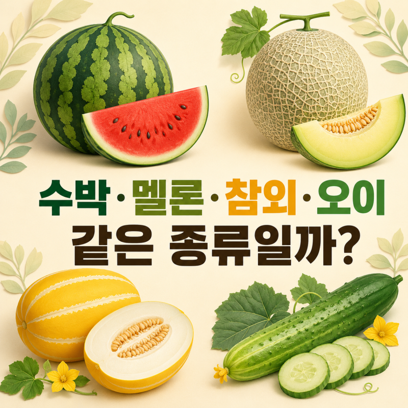수박·멜론·참외·오이는 같은 종류일까?
