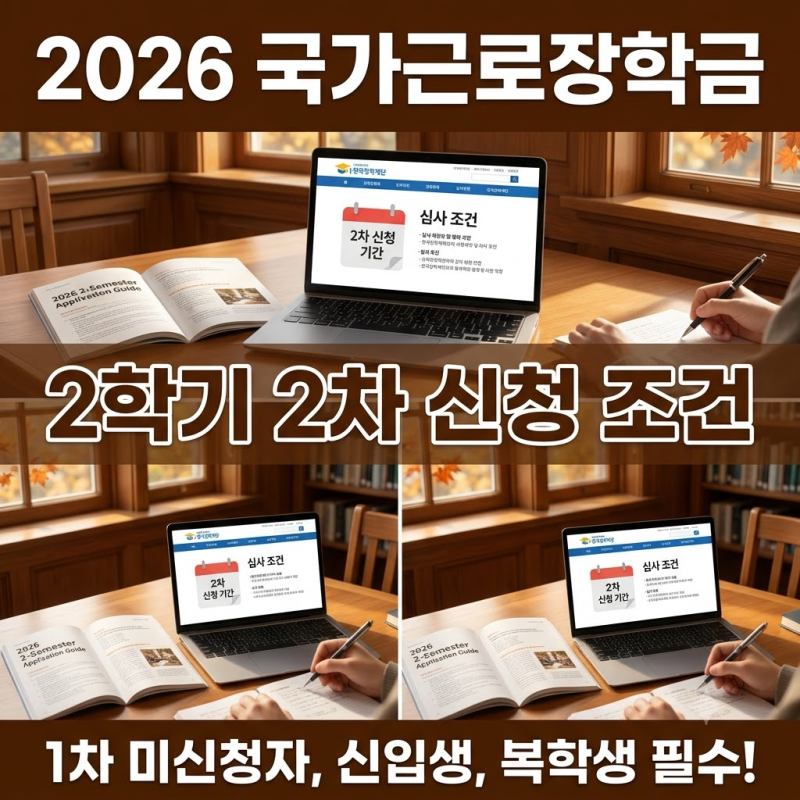 2026 국가근로장학금 2학기 신청 가이드 2차 조건·시급·결과 확인하기