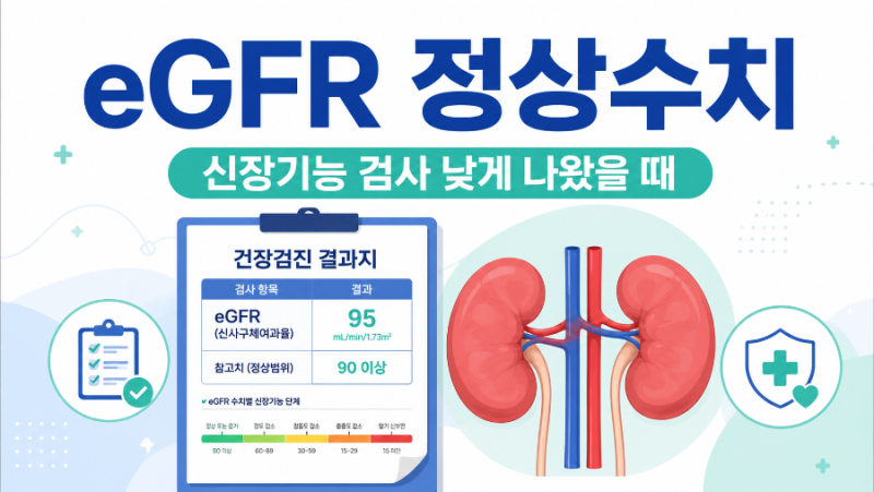eGFR 정상수치, 신장기능 검사 낮게 나왔을 때 확인할 것