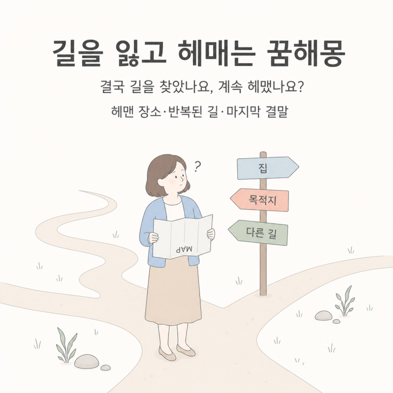 길을 잃고 헤매는 꿈해몽 | 결국 길을 찾았나요, 계속 헤맸나요? 14가지