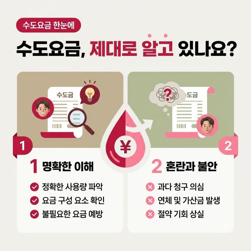 이사 가기 전에 챙겨본 수도요금 고지서 보는 방법과 의외의 지출 항목