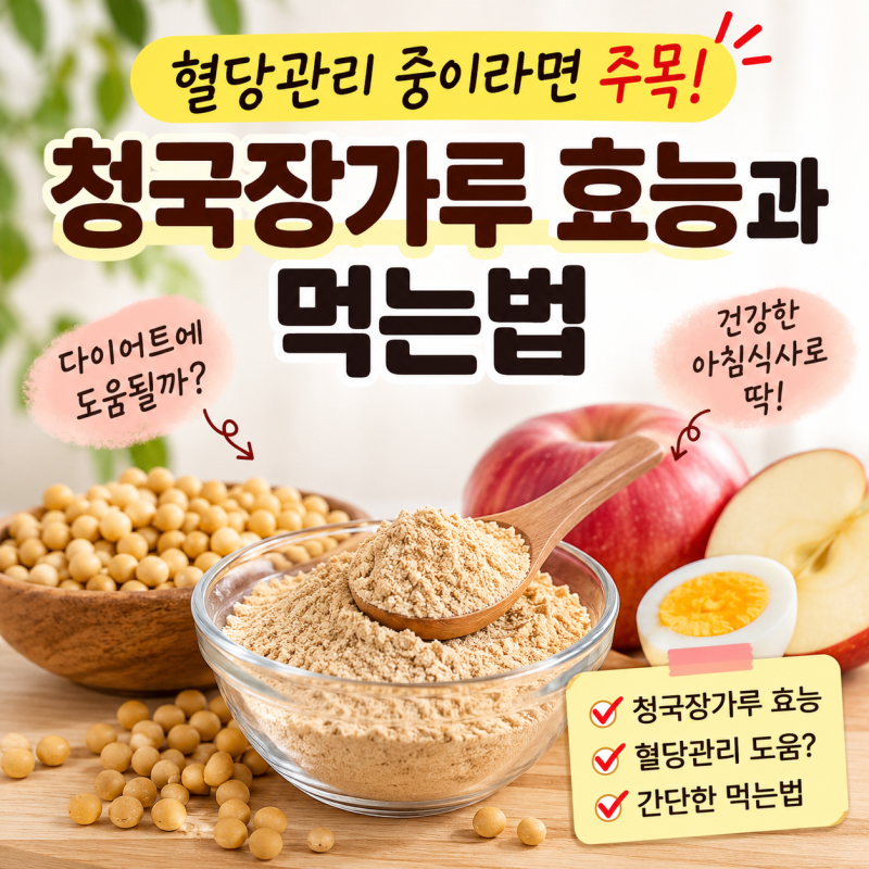 청국장가루효능과 먹는법 주의점 l 혈당관리, 다이어트에 도움될까?