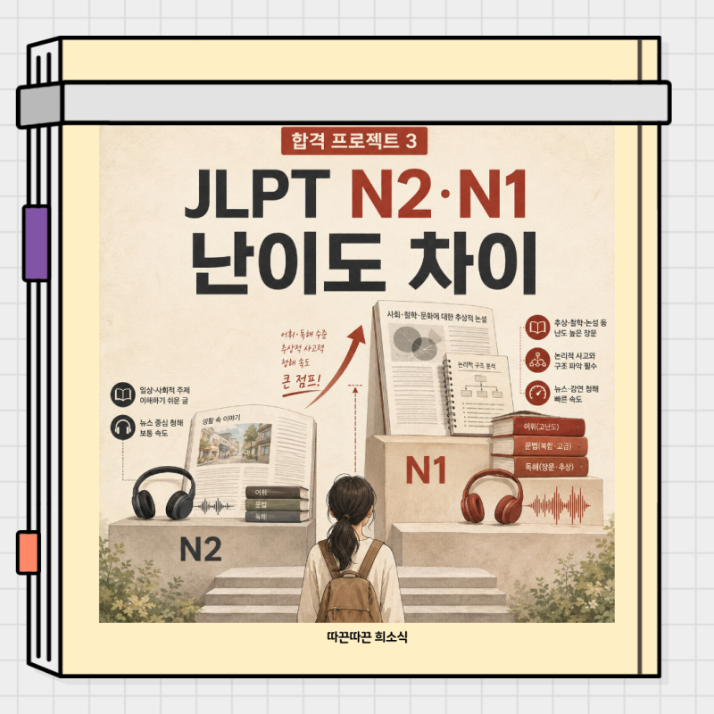 JLPT N2·N1 난이도 차이, 중급 이상이라면 어떤 급수를 선택해야 할까?