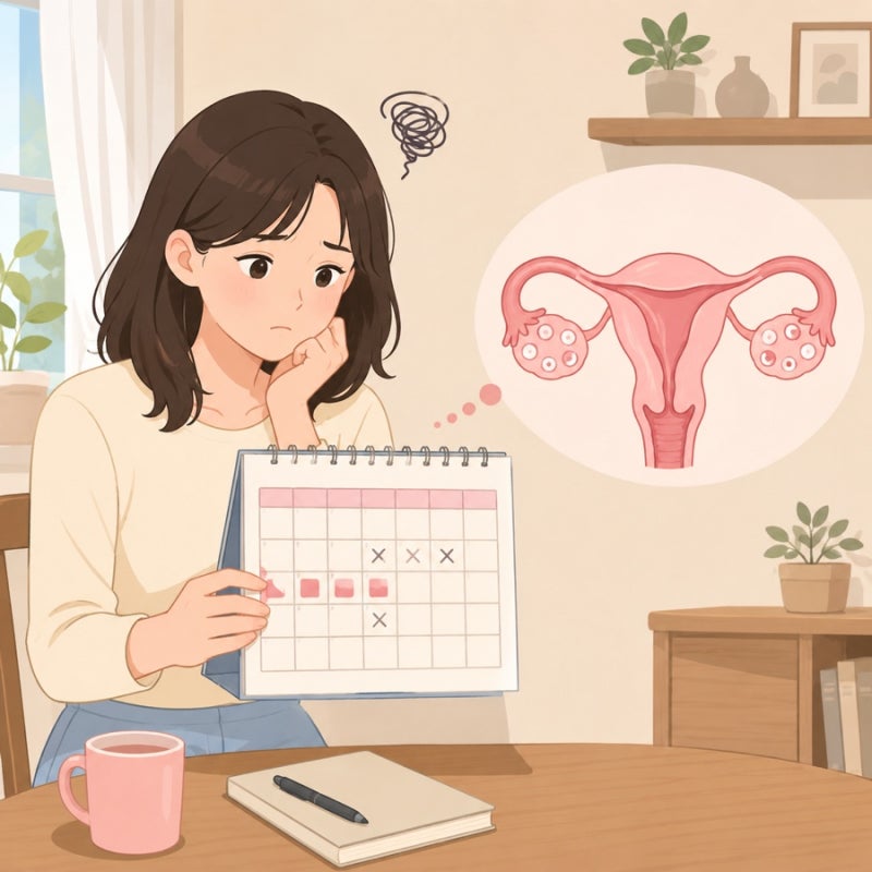 다낭성 난소 증후군 증상, 생리불순부터 여드름·체중 변화까지