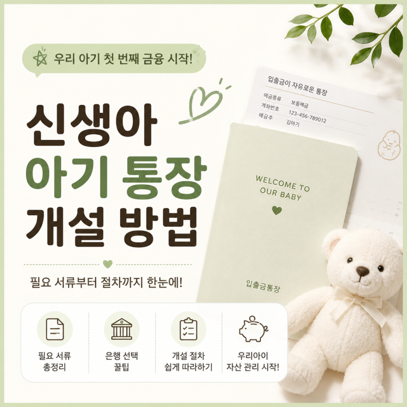신생아 통장 종류 | 아기 적금 계좌개설 및 신청방법
