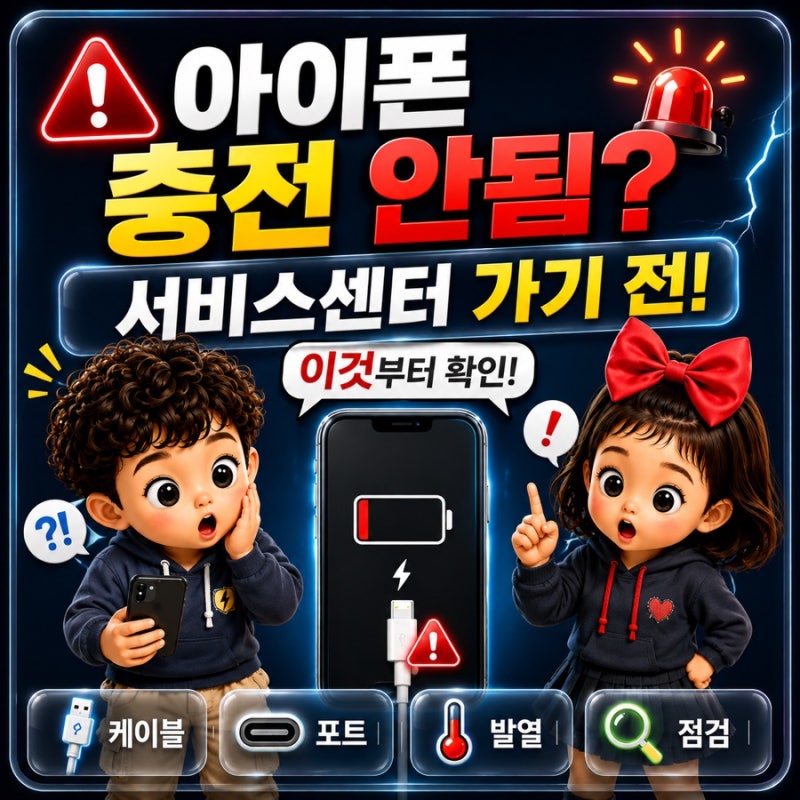 아이폰 충전 안됨, 서비스센터 가기 전 ‘이것’부터 확인! 수리비 아끼는 해결법