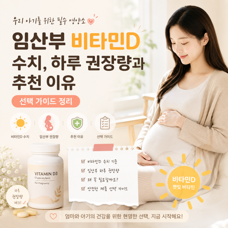 임산부 비타민D 수치, 하루 권장량과 추천 이유 선택 가이드 정리