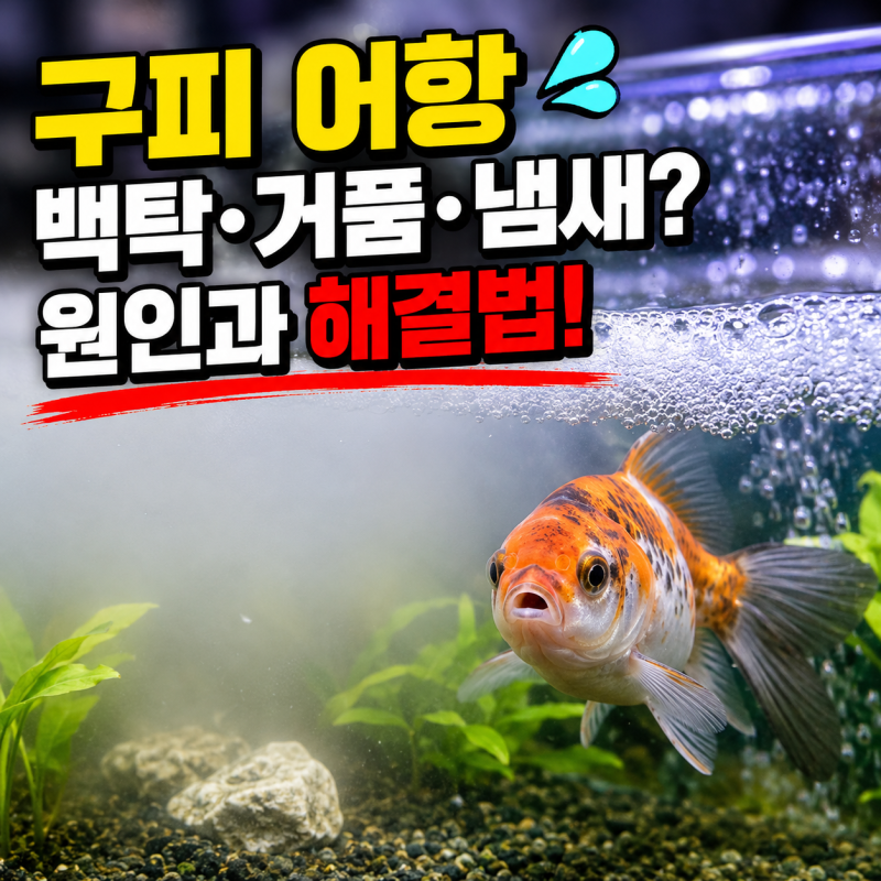 어항백탁현상 원인은? 어항 거품 비린내 생기는 이유와 물 관리 방법