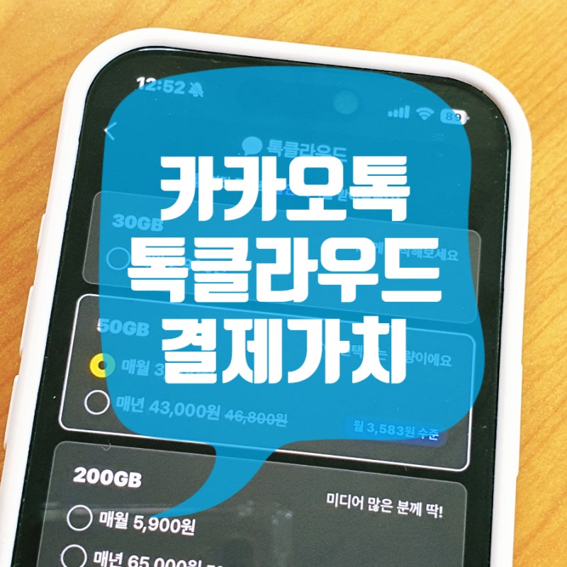 카카오톡 톡클라우드 월 구독료 가치 있을까?