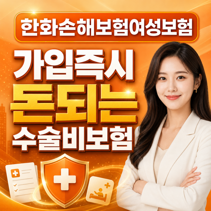 한화손해보험여성보험 가입즉시 돈되는 수술비보험