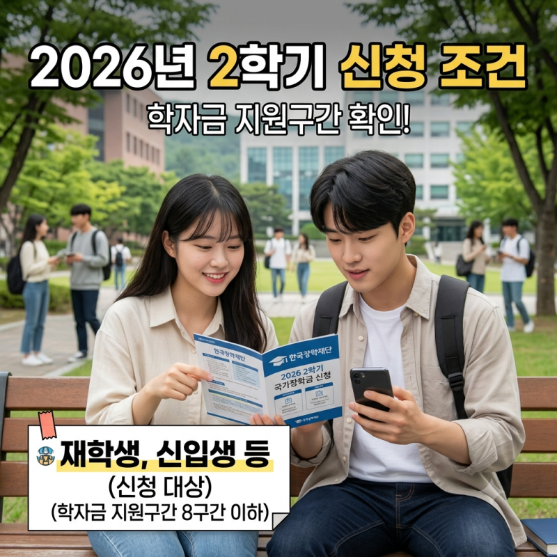 국가장학금 2차 구제 신청 가능한가? 2026년 2학기 기간·성적·신청조건 정리