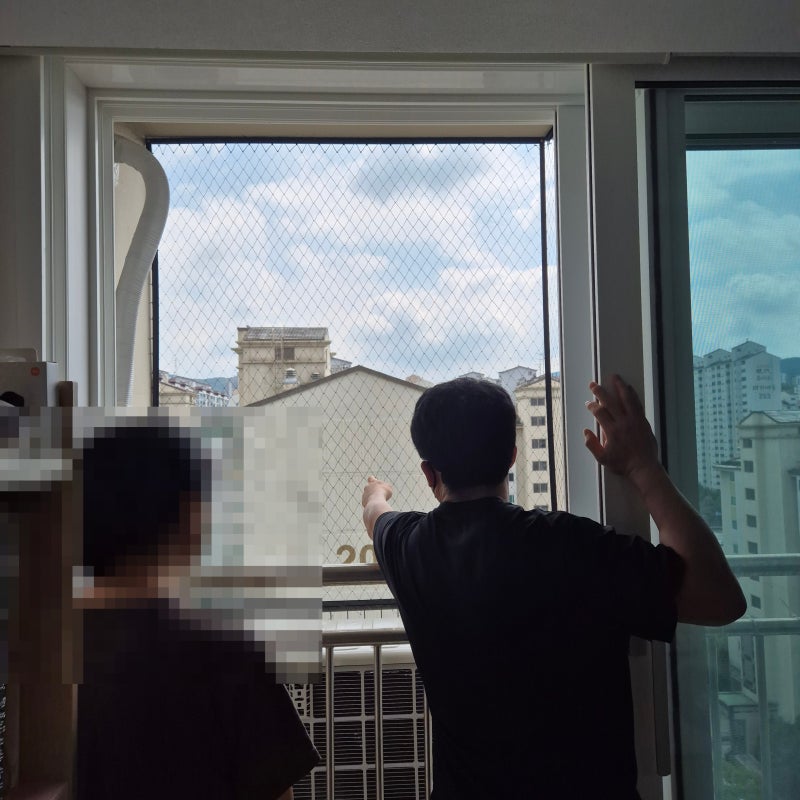 [용인 힐스테이트 비둘기 퇴치] 그물망 하나로 미관도, 안전도 모두 잡은 시공 후기