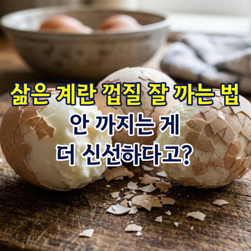 삶은 계란 껍질 잘 까는 법, 안 까지는 게 더 신선하다고?