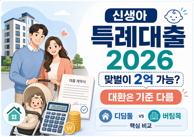 신생아 특례대출 맞벌이 2억 조건｜1.5억 부부도 가능할까?