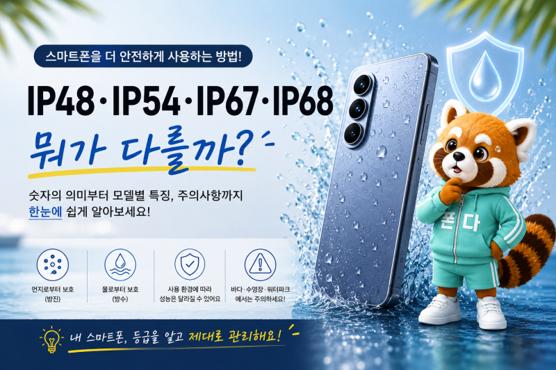 IP48·IP54·IP67·IP68 뭐가 다를까?ㅣ갤럭시 방수·방진 등급 쉽게 정리