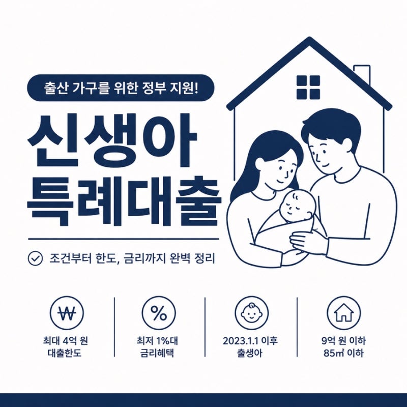 신생아특례대출 완벽정리 l 한도 조건, 금리까지 최종 2.25% 적용 후기