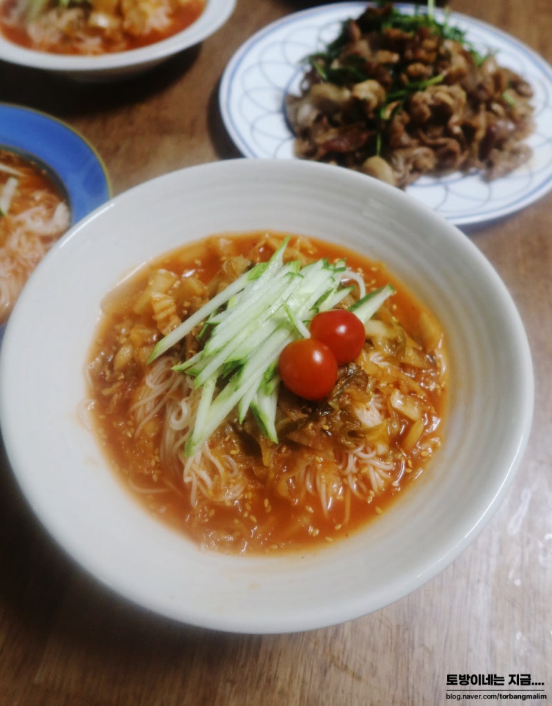 김치말이국수 레시피 시판 냉면육수로 만든 여름국수