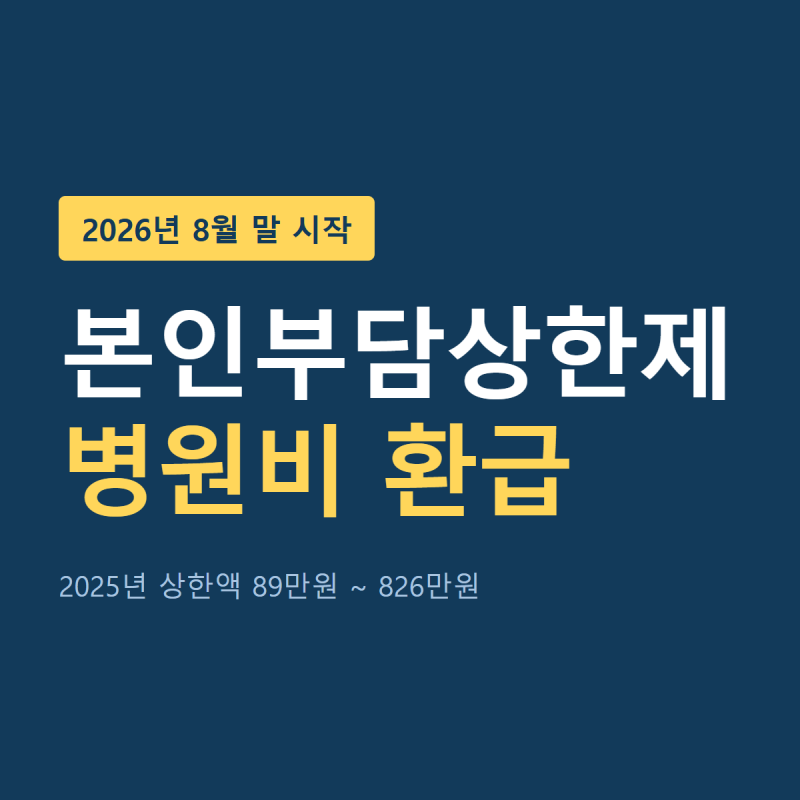 2026 본인부담상한제 환급 8월 말 시작 | 2025년 상한액·조회방법·신청 총정리!