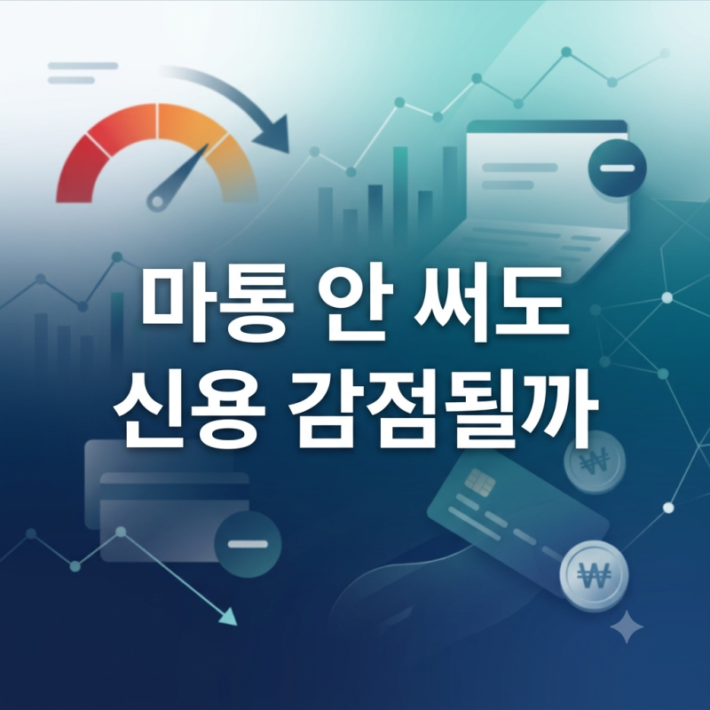 마이너스통장 만들기만 해도 신용점수 떨어질까? (실제 감점 기준 공개)