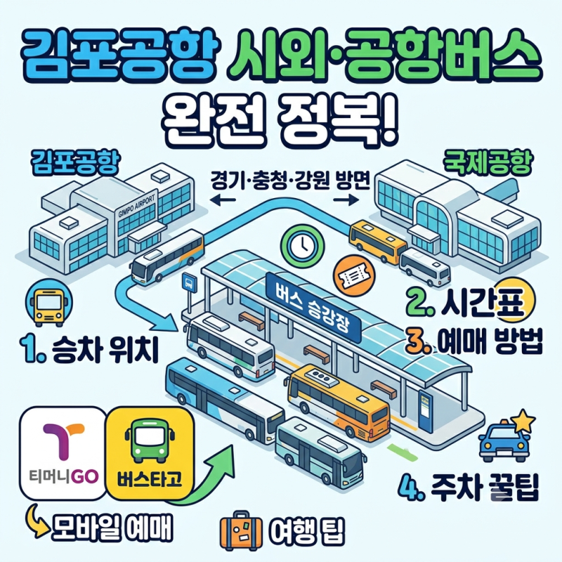 김포공항 시외,고속버스 시간표 예매 예약 전화번호