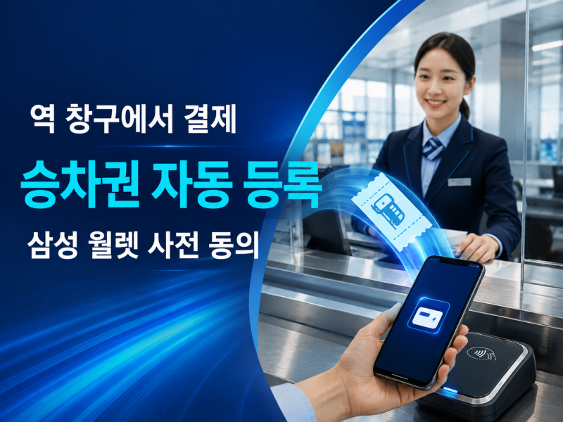 갤럭시 기차표 발급 코레일 종이 없는 승차권 삼성 월렛 사용방법