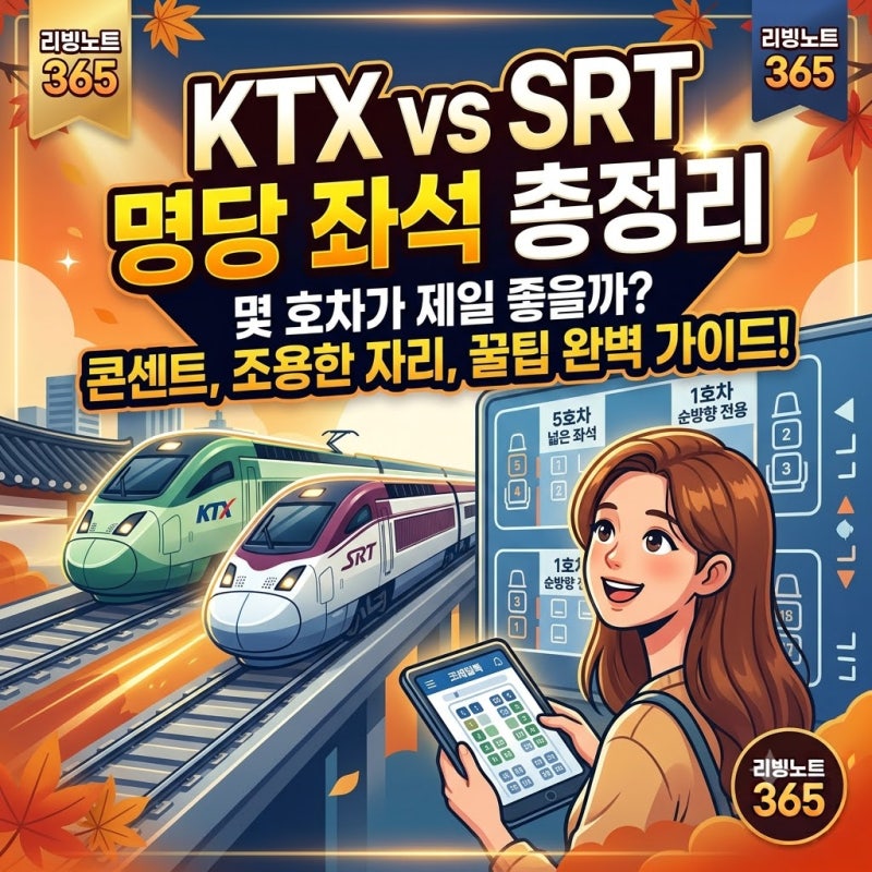 내가 타는 기차 몇 호차가 제일 좋을까? KTX·SRT 호차별 명당 좌석 총정리