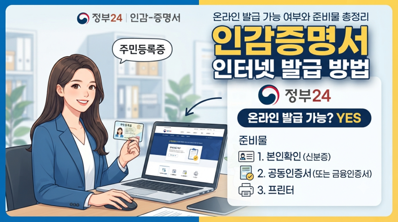 인감증명서 인터넷 발급 방법｜온라인 발급 가능 여부와 준비물 총정리