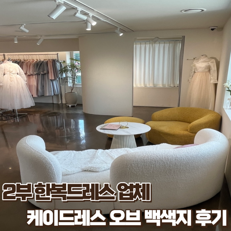 케이드레스 오브 백색지 후기｜야외결혼식 2부 한복드레스 5벌 피팅