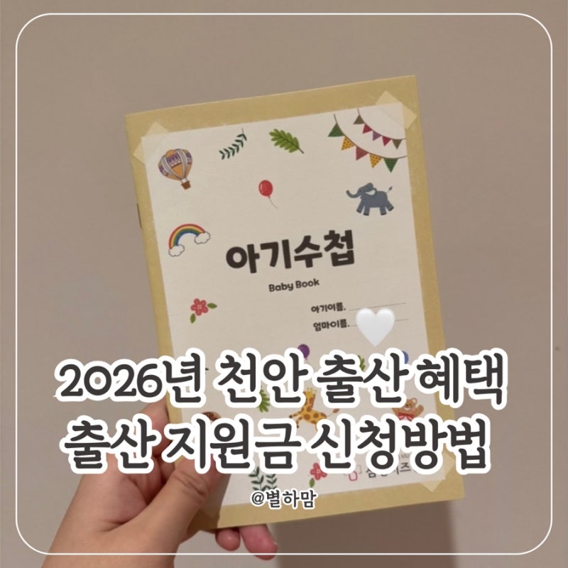 2026년 천안 출산 혜택_출산 지원금 신청방법