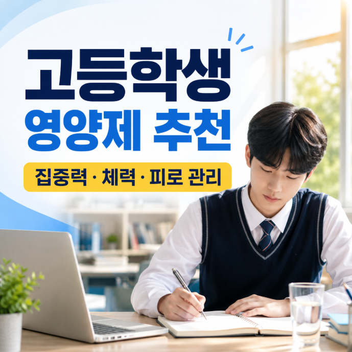 고등학생 영양제 추천, 집중력·체력·피로 관리에 필요한 성분 총정리