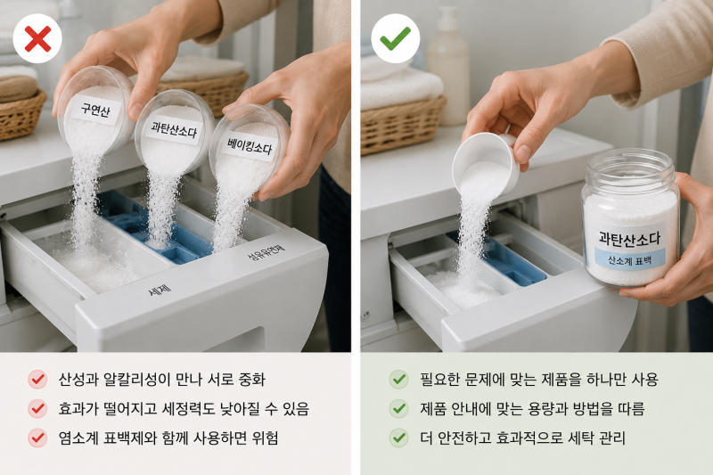 구연산·과탄산소다·베이킹소다, 빨래할 때 용도부터 구분하면 쉽습니다