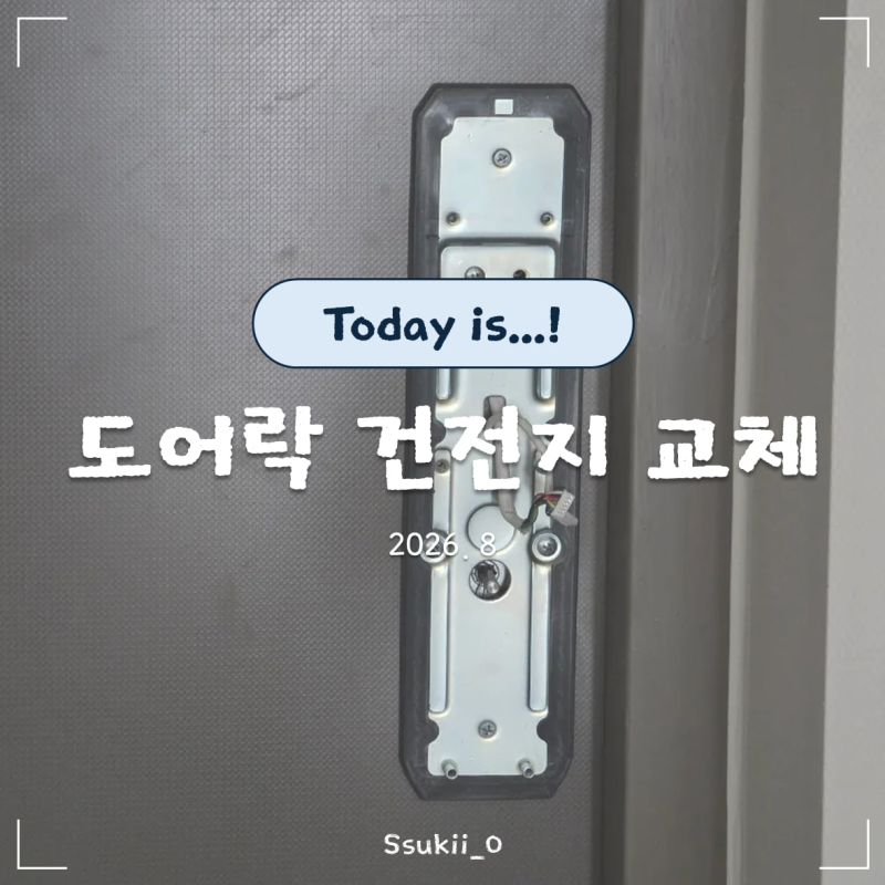 [Today is] 여름철에 도어락 건전지를 교체해야하는 이유.. 방전 조심! 삼성도어락 고장 해결방....