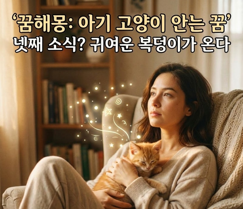 새끼 고양이 안겨주는 태몽 해몽, 넷째 아기 소식일까? 귀여운 복덩이가 찾아오는 신호