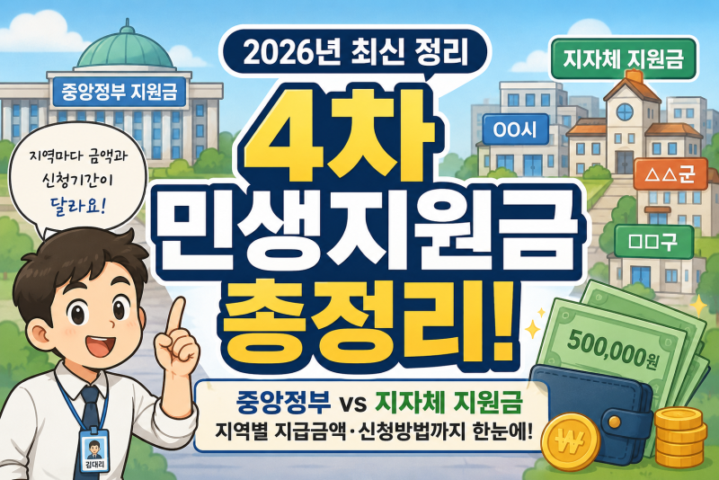 2026 4차 민생지원금 신청방법·신청기간·지급금액·지원금·자격 총정리｜현재 받을 수 있는 ....