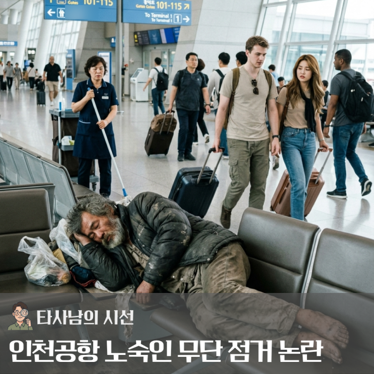 "<b>공항</b>이 무더위 쉼터?"… <b>인천공항 노숙인 퇴거</b> 논란과 국가 관문 시....