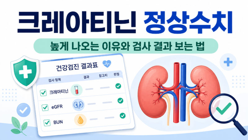 크레아티닌 정상수치, 높게 나오는 이유와 검사 결과 보는 법