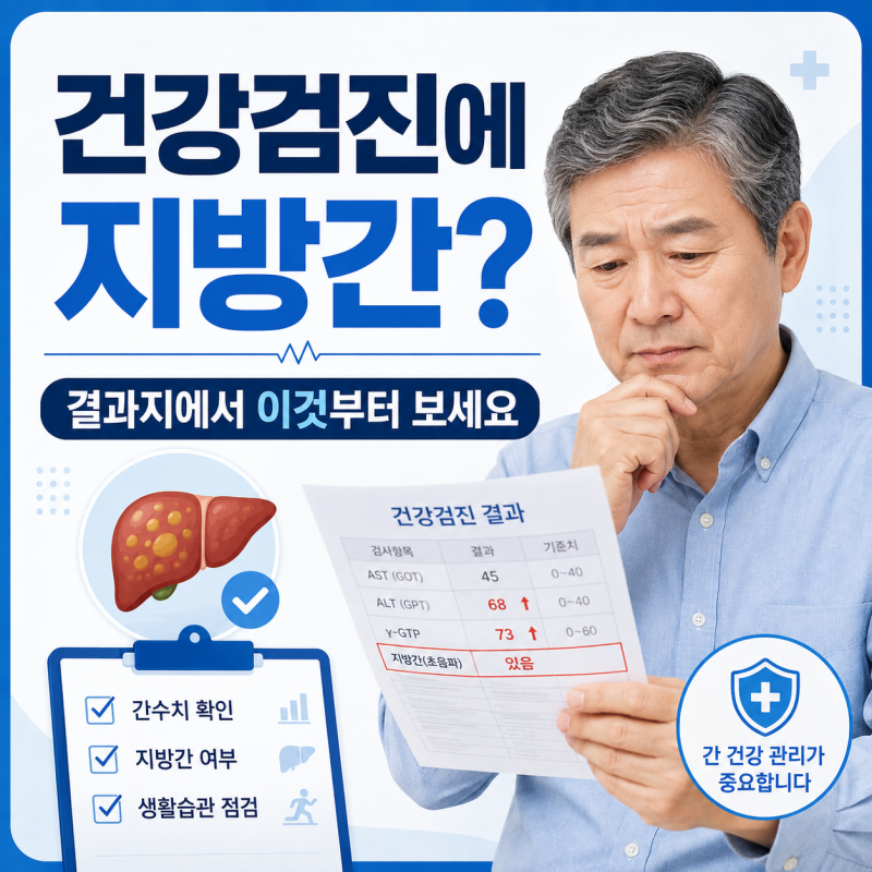 건강검진에서 지방간이라는데 괜찮을까요? 결과지에서 같이 볼 것