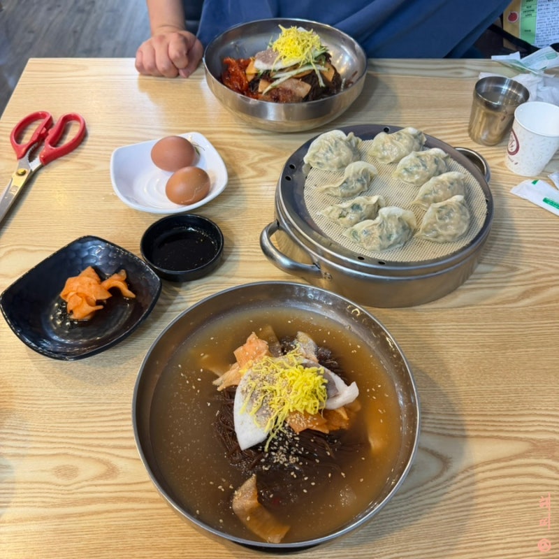 청주 봉명동 현지인 맛집 원산냉면 회냉면 웨이팅 주차 후기