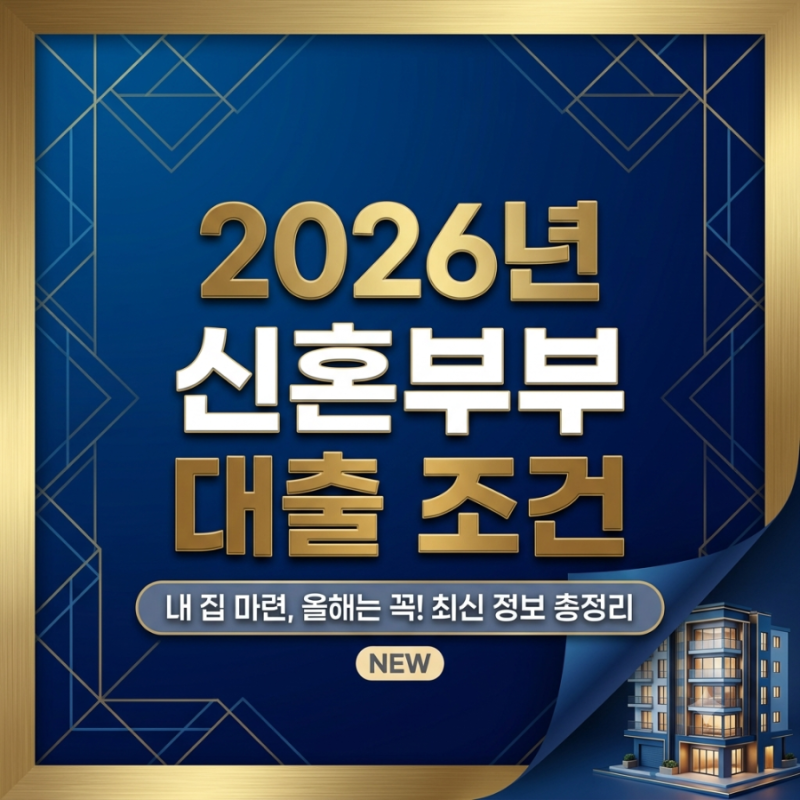 [2026년 신혼부부 대출] 디딤돌·버팀목 조건, 한도, 지역별 차이 및 필수 주의사항 완벽 가이....